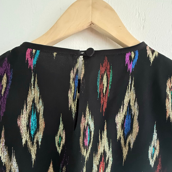 Vintage Glitter Blouse | Sparkly Party Top | Size Small Petite - Picture 9 of 11